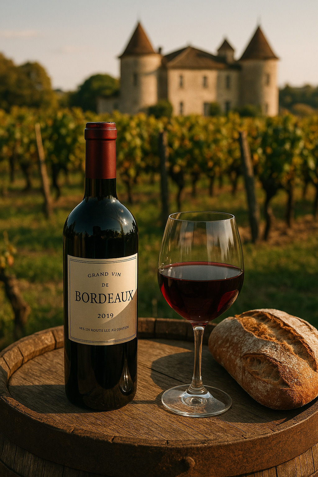 Image d'un vin rouge de Bordeaux