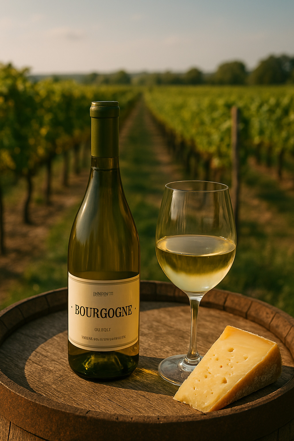 Image d'un verre de vin blanc de Bourgogne